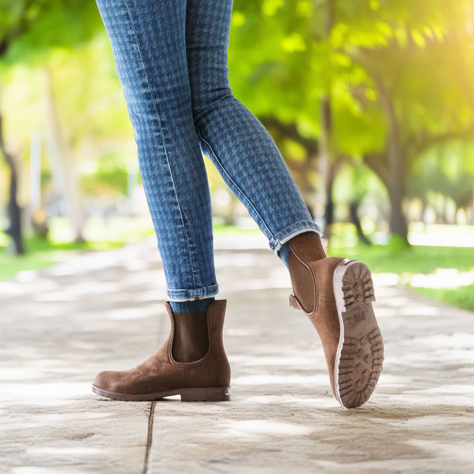 A lightweight and waterproof Chelsea boot, designed for comfort and durability with non-slip soles and easy elastic side panels.